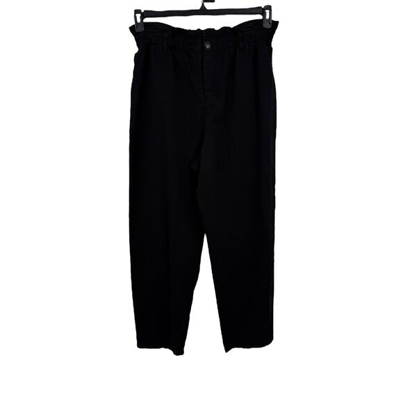 Xirena Pans Cotton Twill Paper Bag Ankle Pants Black size X-Large XL